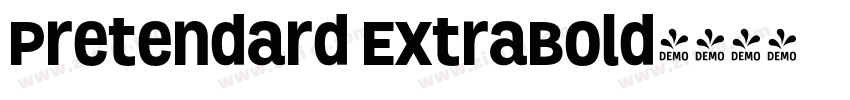 Pretendard ExtraBold字体转换